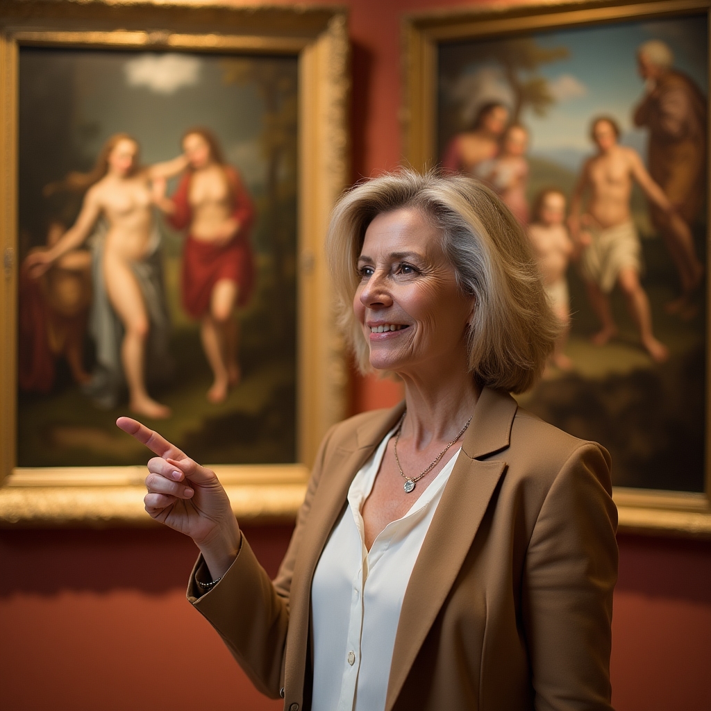 Formatrice esperta di storia dell'arte con materiali didattici